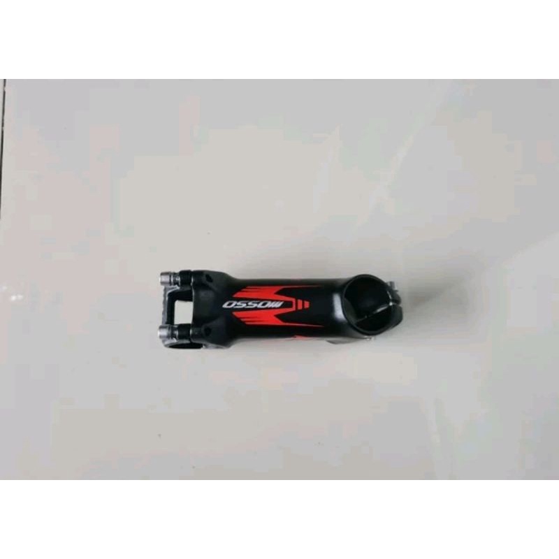 Stem Mosso Super Light Panjang 90 x 31.8 MM Angle 17 Derajat Black Red - 9 Cm  Alumunium Ringan 9cm merah hitam cocok sepeda mtb roadbike balap road bike dll