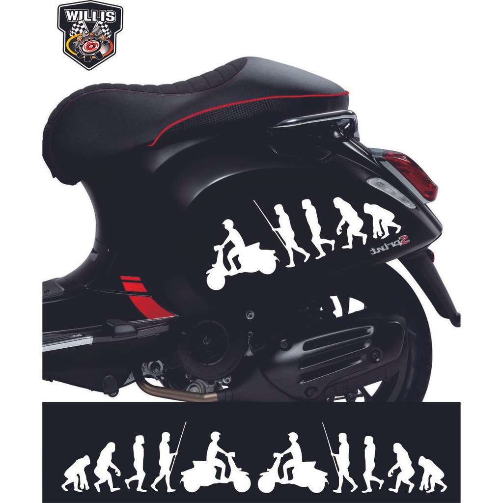 Sticker Stiker MAN EVOLUTION Vespa Piaggio cutting stiker 1 pcs