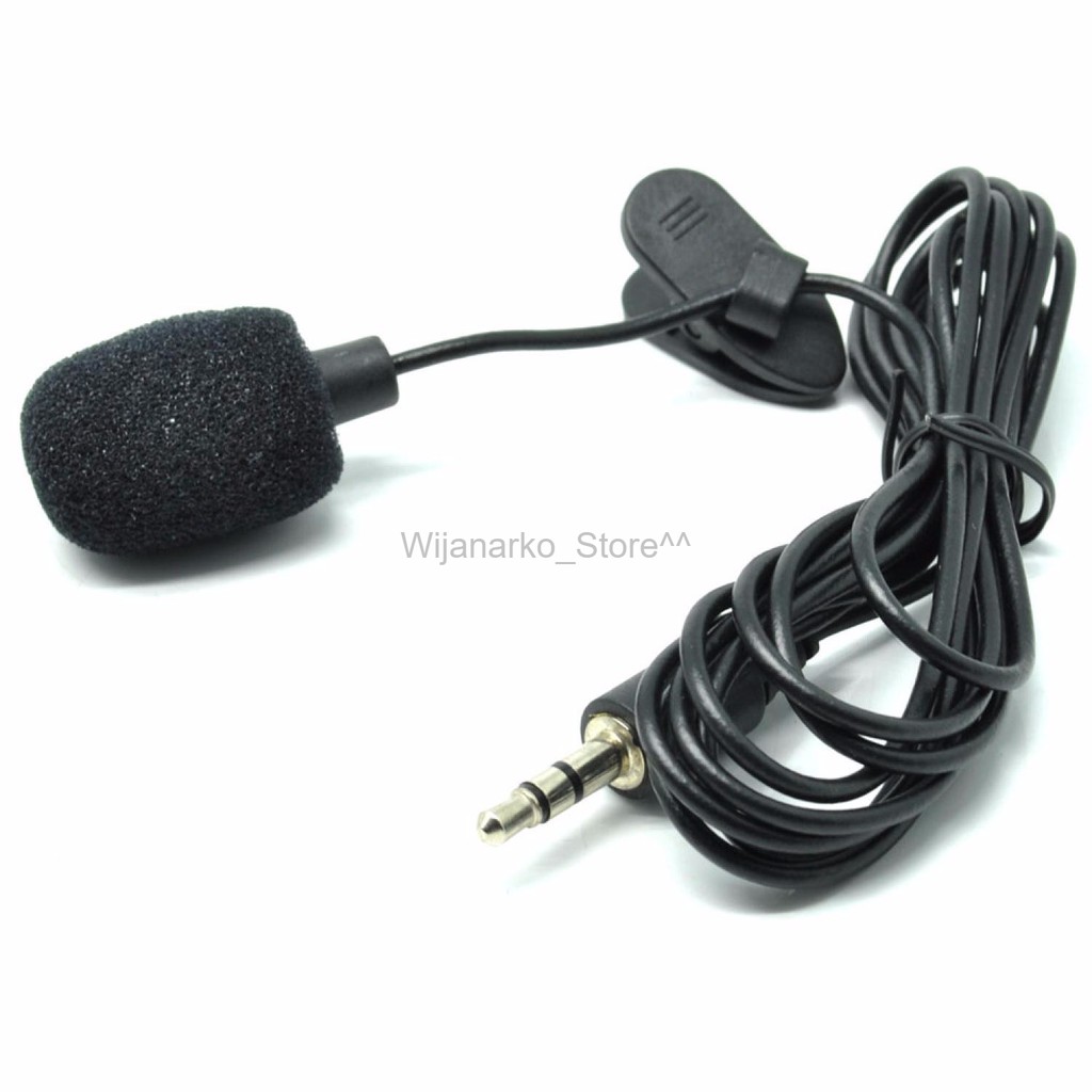 3.5mm Microphone + Spliter with Clip for Smartphone Laptop Tablet PC pn11