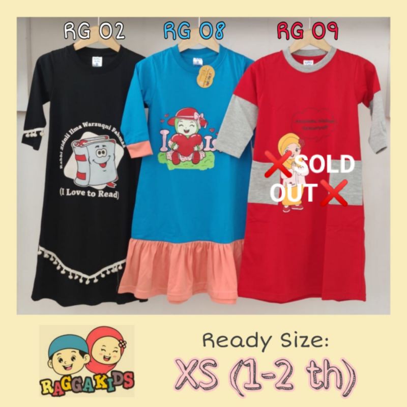 Gamis Raggakids 02 & 08 / Gamis Kaos Anak Raggakids