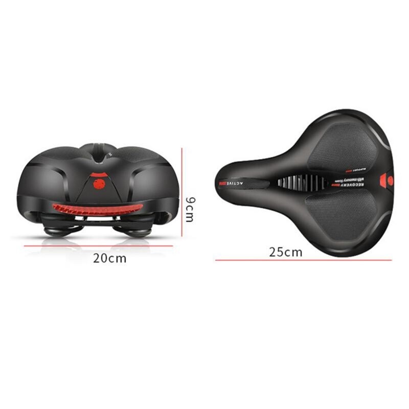 Sadel jok Sepeda Bike Saddle Leather Model Absorber Ball - ZF10 - Black/Red