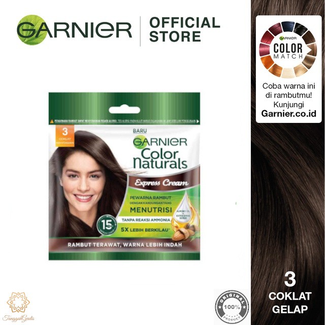 GARNIER COLOR NATURALS CREME RICHE - 3 COKLAT KEHITAMAN