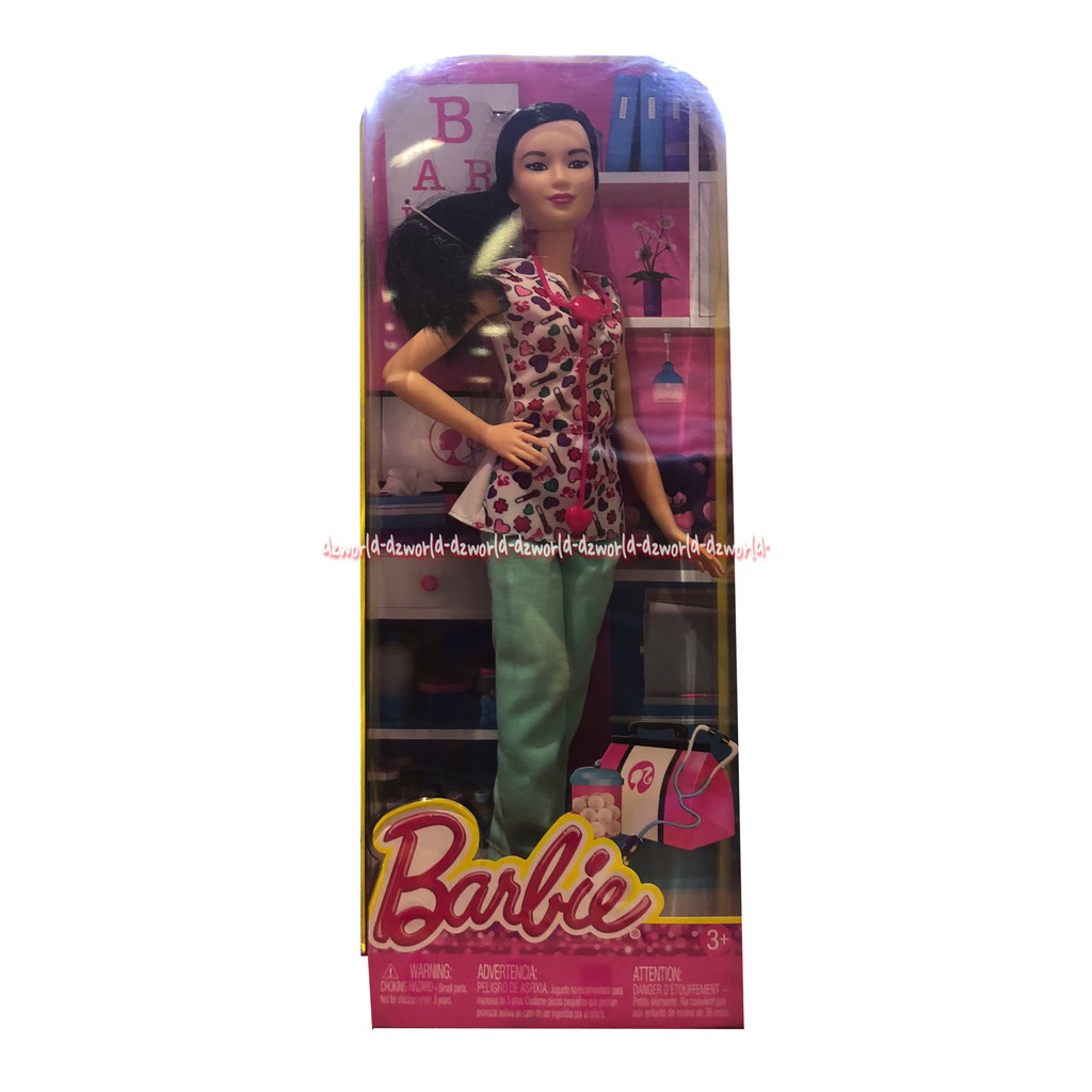 Barbie Nurse Doll Perawat Baju Motif Barbie Career Doll Mainan Boneka Berbi