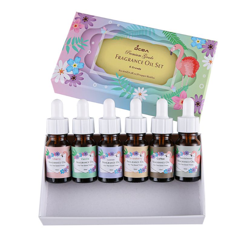 ESSENTIAL OIL FRAGRANCE 1 SET ISI 6 BOTOL WATER SOLUBLE BASED CHERRY VANILLA LAVENDER STRAWBERRY COFFEE DCEA