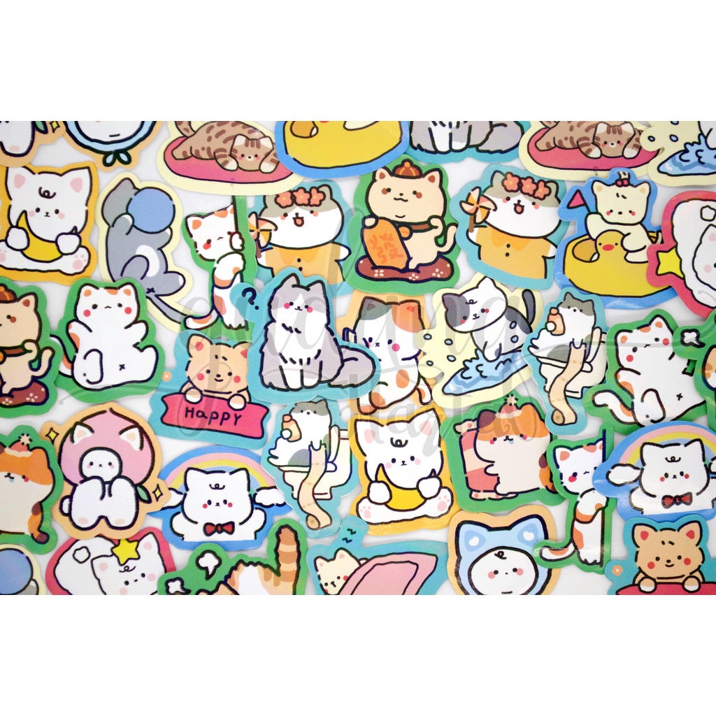 Stiker Cutie Animal SET Sticker Motif Bear Cat Dog Sheep DIY GH 303628