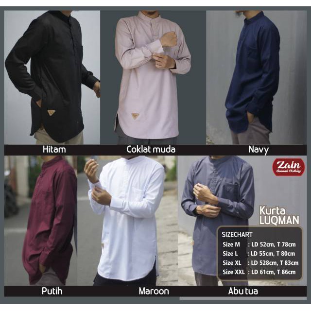 Kurta pakistan / gamis pakistan lengan panjang by zain sirwal tampil stylish and syar'i bahan toyobo