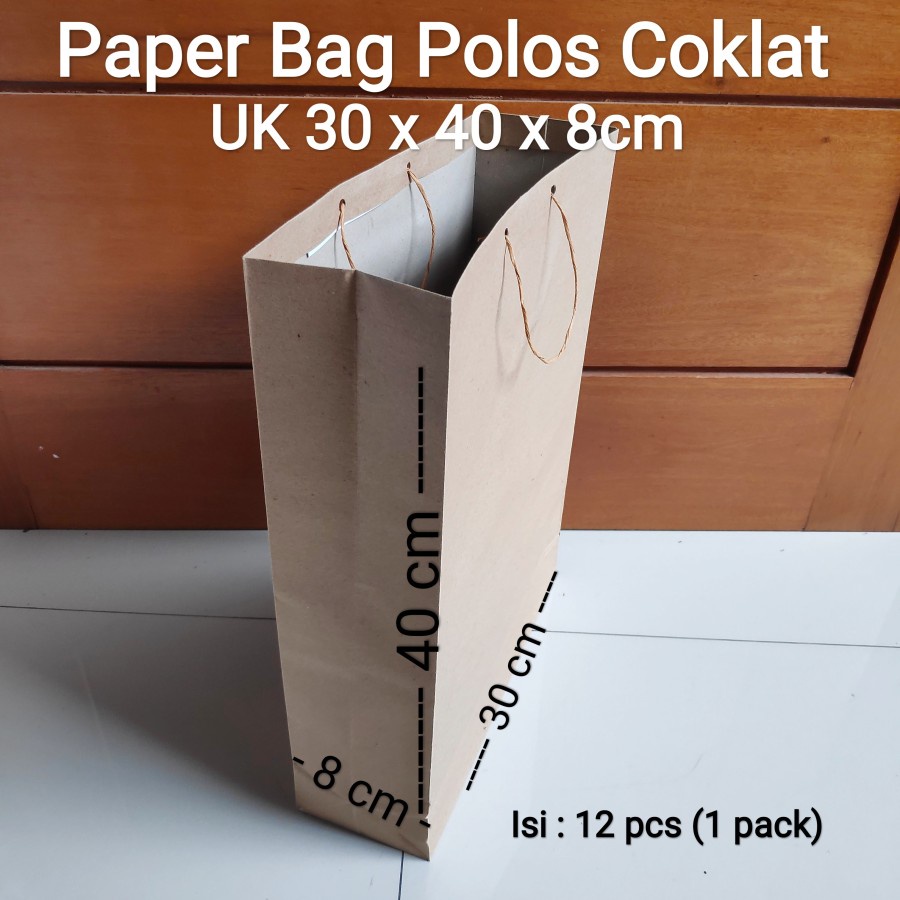 

Paperbag Coklat Paperbag Cokelat 30x40x8cm Paper Bag Tas Kertas Tas Sovenir (MF8)