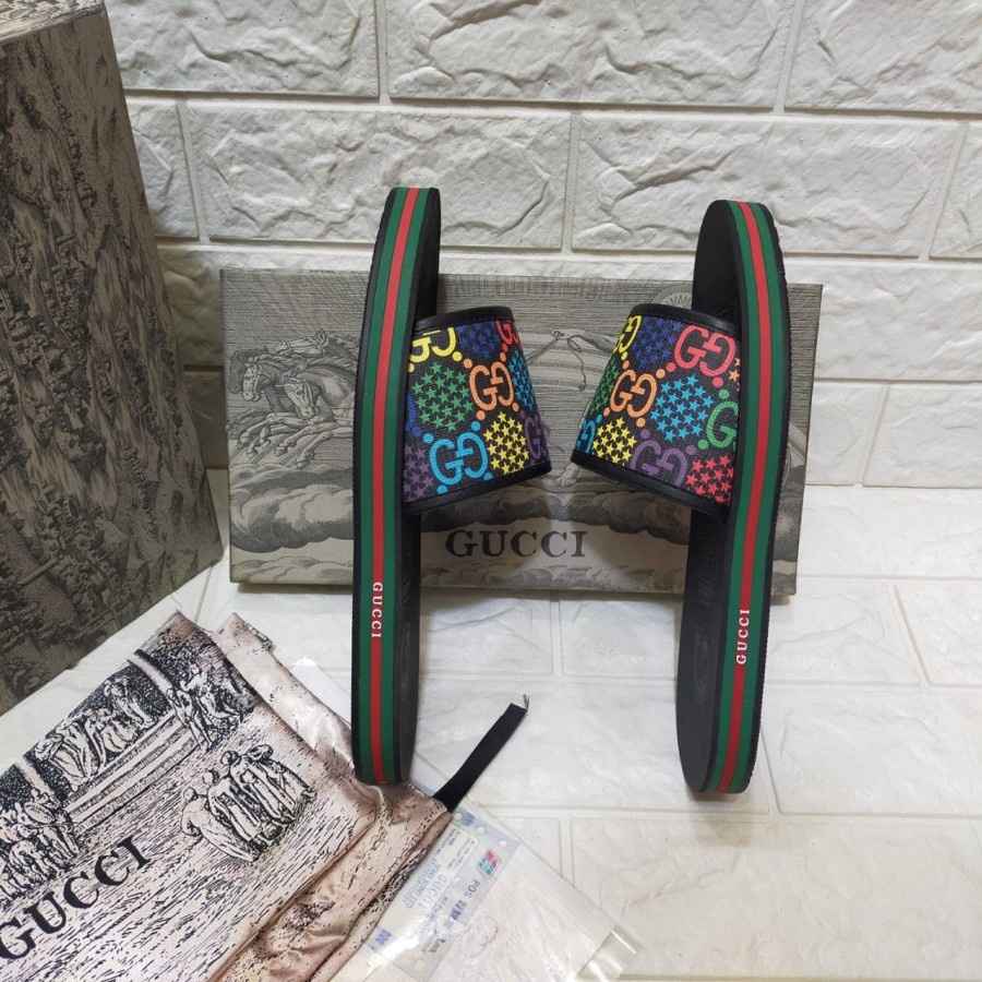 sandal pria slide gc2022 sendal cowok slip on top p1shoes mirror branded