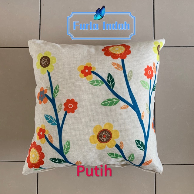 sarung bantal sofa sarung bantal kursi motif putih bunga/hijau pohon/gajah 45×45cm