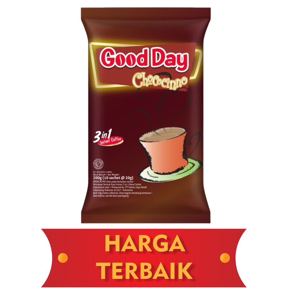 

FLASH SALE..!!! KOPI GOOD DAY CHOCOCINNO 1 RENCENG