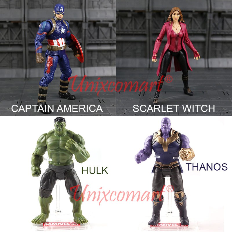 Best Quality Avengers Super Hero Action Figure Marvel Mainan Anak PLUS STAND BASE