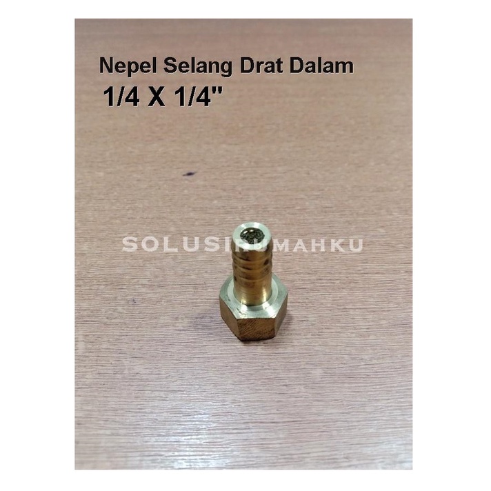 Nepel Drat Dalam Drat 1/4" untuk Selang 1/4" Nepple Nipel Selang Angin