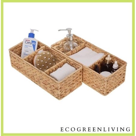 NEW - Water Hyacinth Storage Baskets , tempat tissue ,stationery supplies anyaman enceng gondok