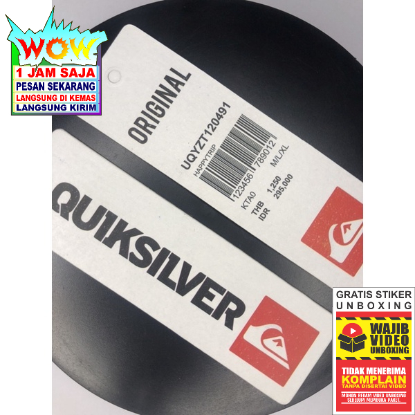 

QUIKSILVER LABEL PRICE TAG BARCODE SUPER PREMIUM CO 1X DI KIRIM 600PCS