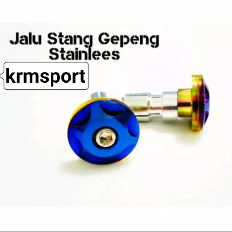 jalu stang  gepeng two-tone cnc universal thailok Mio PCX beat NMAX Vario 150 dll