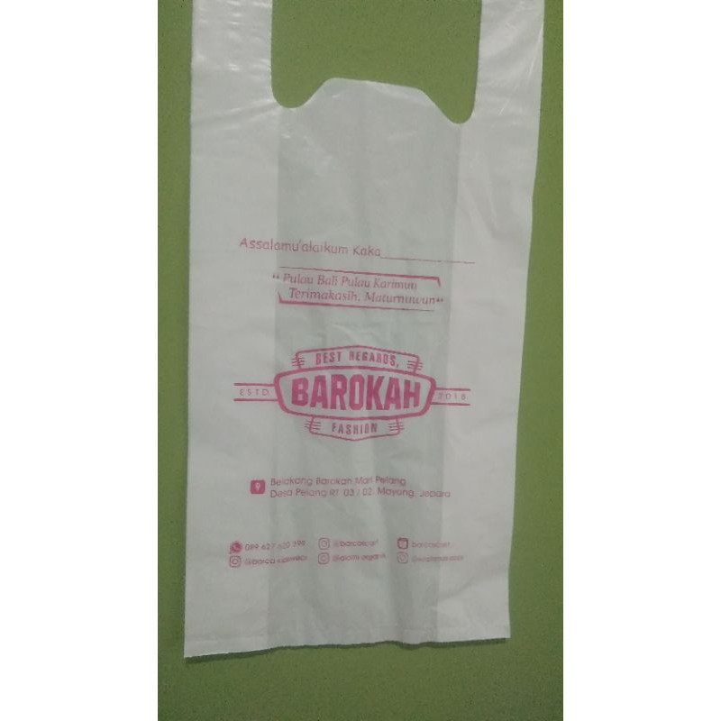 KANTONG PLASTIK KRESEK UKURAN TANGGUNG 21X35 cm & JASA SABLON