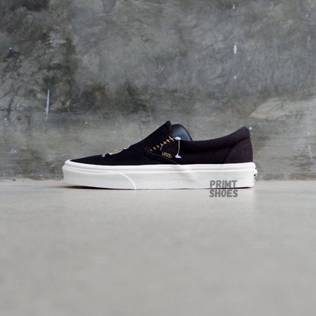 Vans Slip On X Harry Potter Huffle Puff - Black