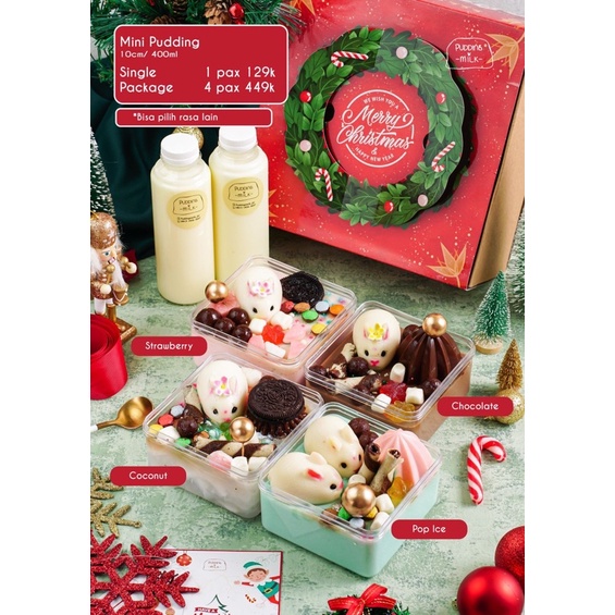 

Bunny Christmas Pudding/ Pudding Kelinci/ Pudding Natal | PUDDINGNMILK