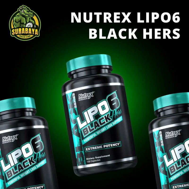 Nutrex Lipo 6 Lipo6 Black Hers Ultra Concentrate 60 Capsules Suplemen Fitness Diet Pembakar Lemak Wanita Women Fat Burn Burner