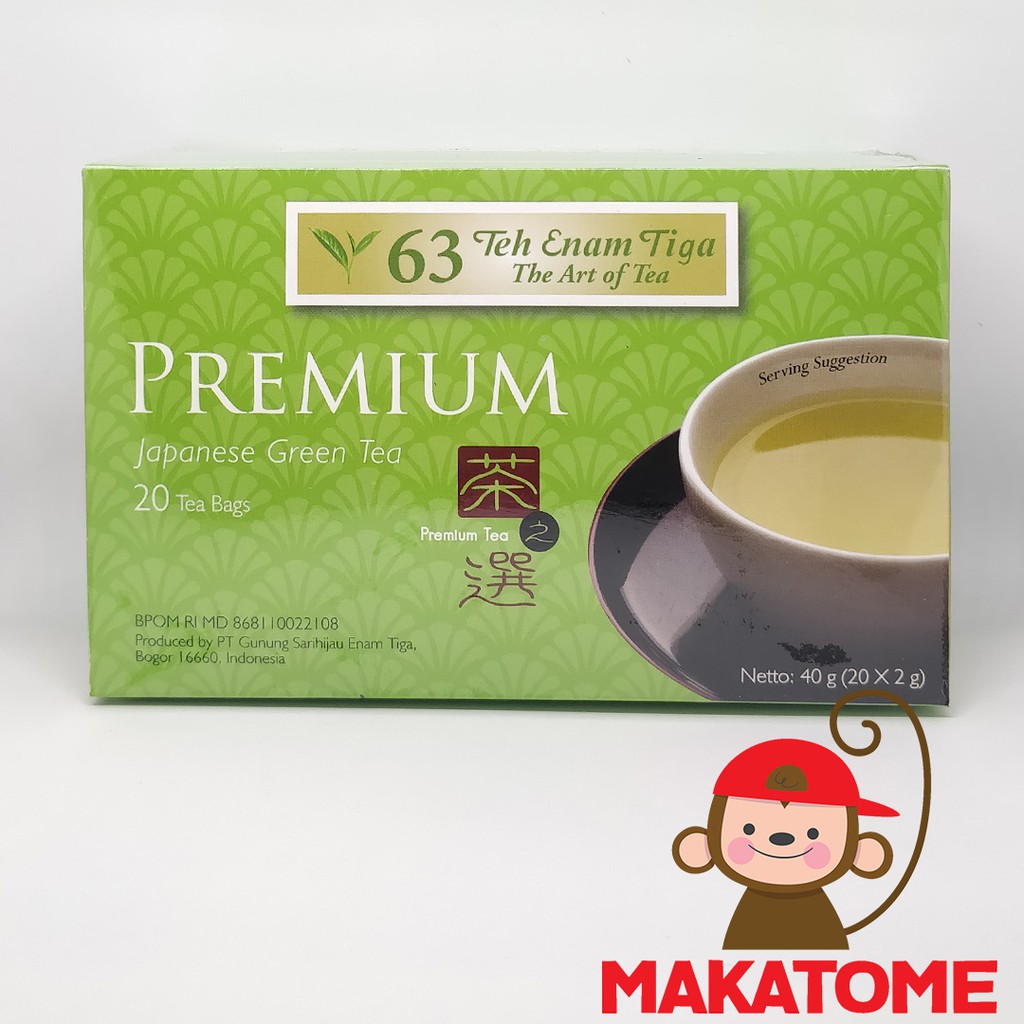 Teh 63 Premium Japanese Green tea 20 bags teh hijau jepang Japan enam tiga teh63 celup