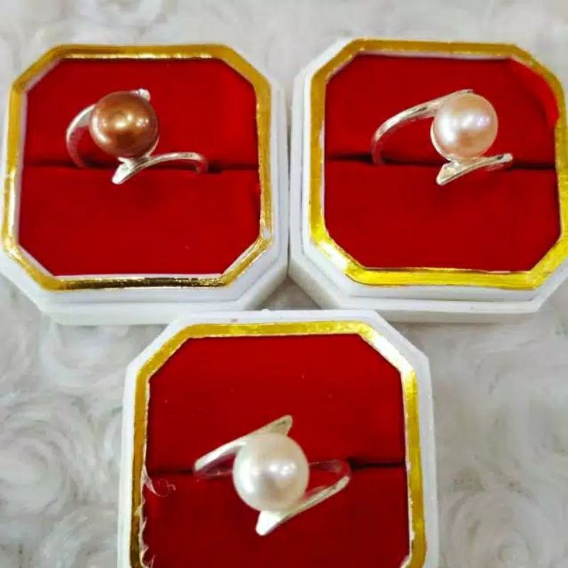 cincin perak mutiara asli lombok cincin perak asli mutiara tawar