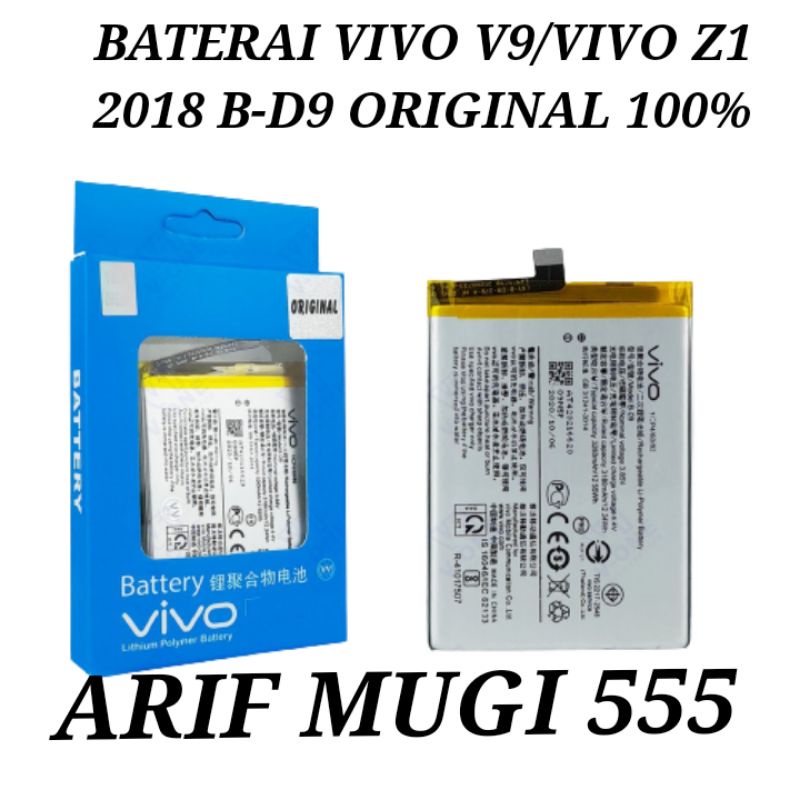 Batrai Baterai Battery Batu Batre Hp Vivo V9/Vivo Z1 2018 B-D9 Original