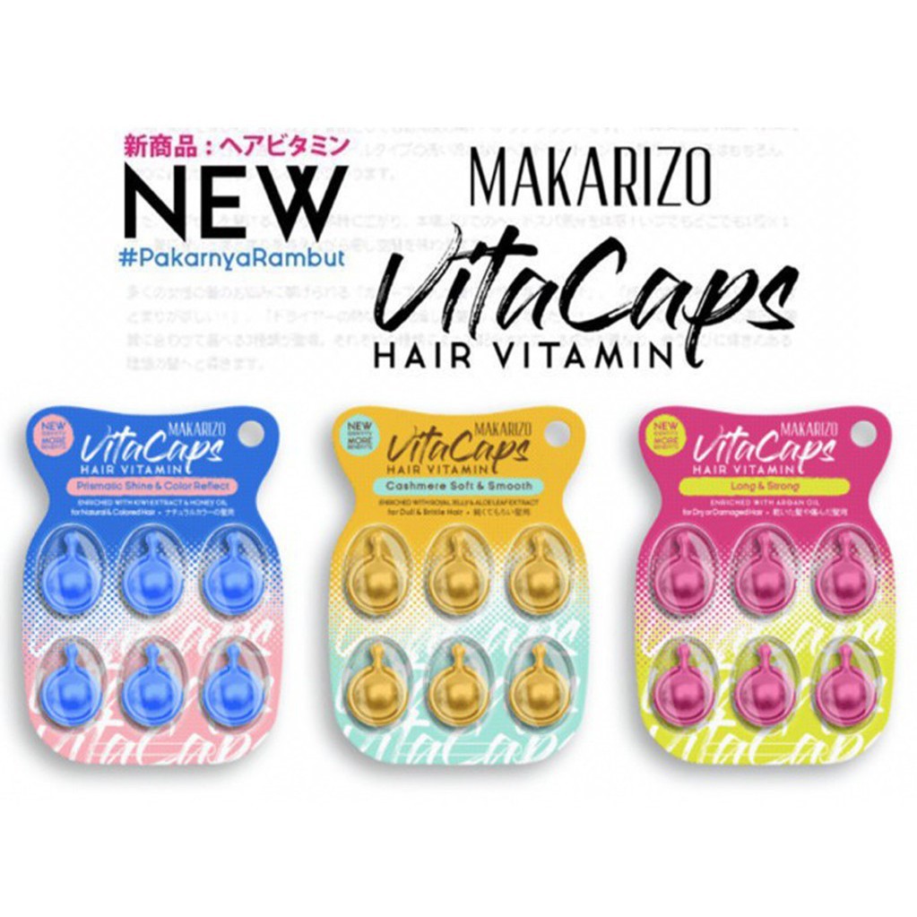 ✿ MADAME ✿ MAKARIZO VITACAPS HAIR VITAMIN - MAKARIZO VITAMIN RAMBUT KAPSUL 6X1ML