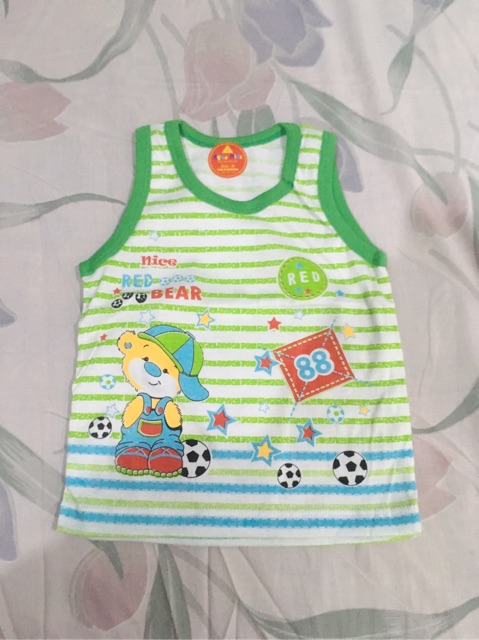 6 PCS KATUN! Baju singlet bergambar Bayi 3 bulan -1 tahun / Baju singlet Bayi