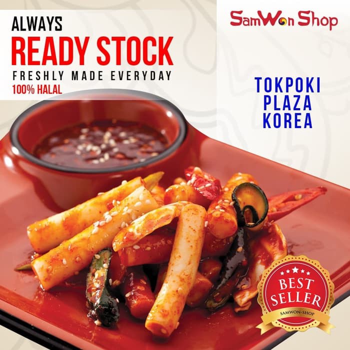 

Ready - Tokpoki/Tteokbokki 400 Gr + Sauce Plaza Korea-Makanan Fresh Korea/bumbu instan/saus Tokpoki