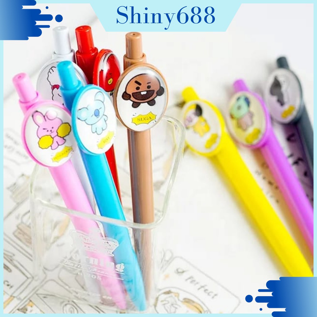 

♥SHINY688♥ Bollpoint karakter BT21 black ink gel pen