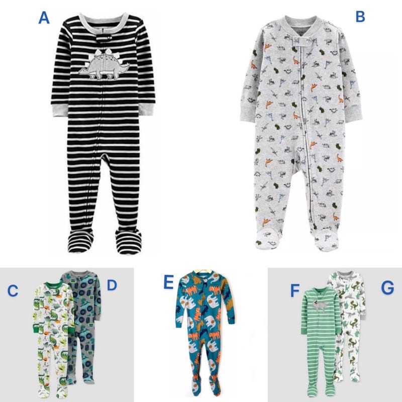 Piyama baju tidur 3 bulan - 3 tahun anak bayi cowok laki-laki Carters v35