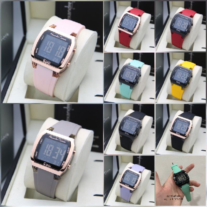 Jam Tangan Digital Wanita & Pria Cocok Unisex Alexandre Christie AC 9348 / AC9348 / 9348 Garansi