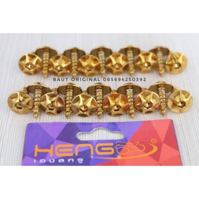 baut body yamaha probolt star h2 stainless gold heng original thailand nmax aerox xmax mio