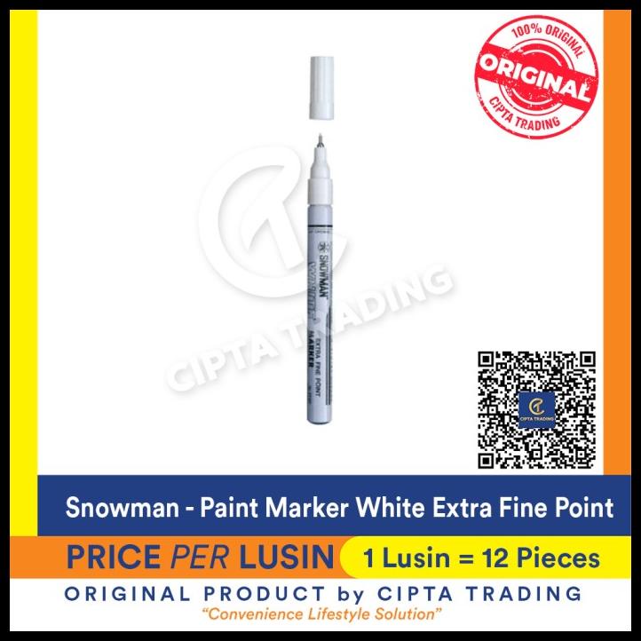 

Caramel | Paint Marker - Snowman - White Paint Extra Fine Point (Per Dozen)