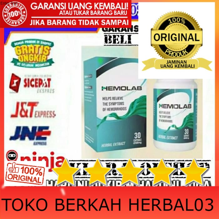 100% ASLI Skin / Hemolab Asli Original Obat Atasi Gejala Wasir/Ambeien Herbal 100% 100% ASLI