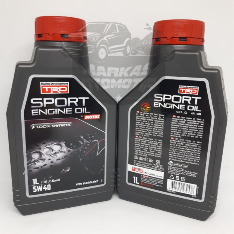 MOTUL TRD SPORT GASOLINE 5W40 1L/100% PASTI ORIGINAL/OLI MESIN MOBIL BENSIN/INNOVA/AVANZA/CRV/CAMRY/