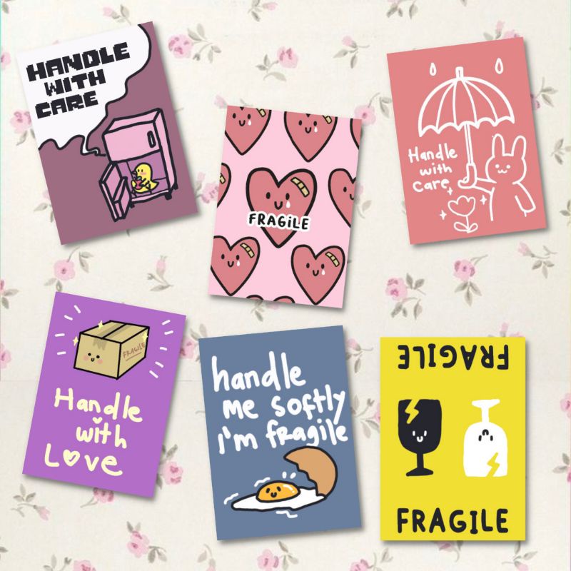 

cute fragile sticker 5x7cm