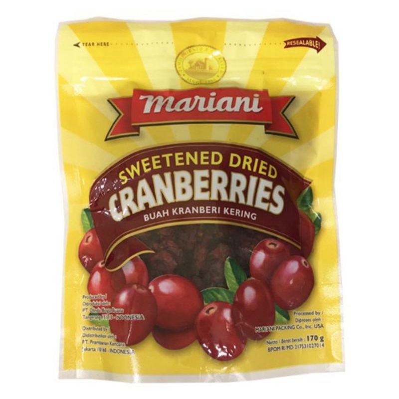 

Mariani Sweetened Cranberries 170g / Buah Kranberi Kering 170g