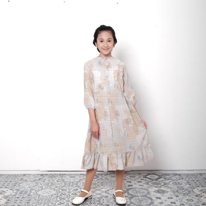 Bia X Isel Fricella - Rara Gray Dress Anak - Edisi Denmark - Sarimbit Termurah