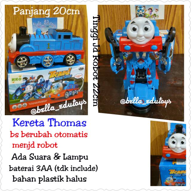 Mainan Anak 2in1 Kereta Thomas Robot