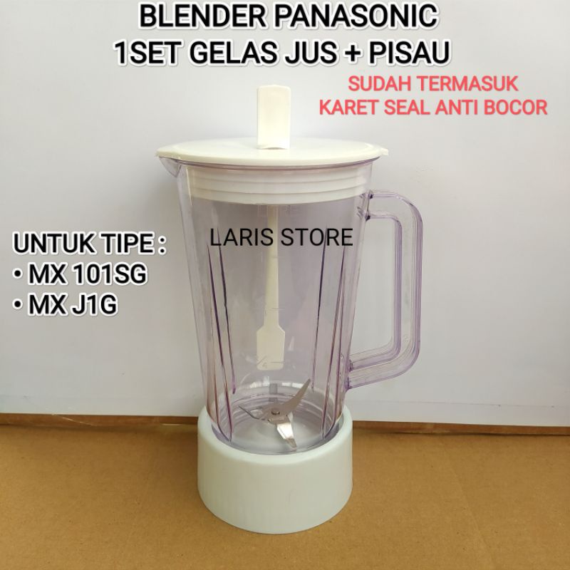 FULLSET 1SET GELAS JUS + PISAU BLENDER PANASONIC MX 101SG / MX J1G