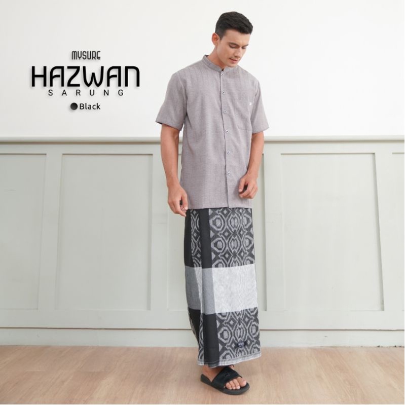 SARUNG HAZWAN HITAM NAVY &amp; COKLAT • MYSURE