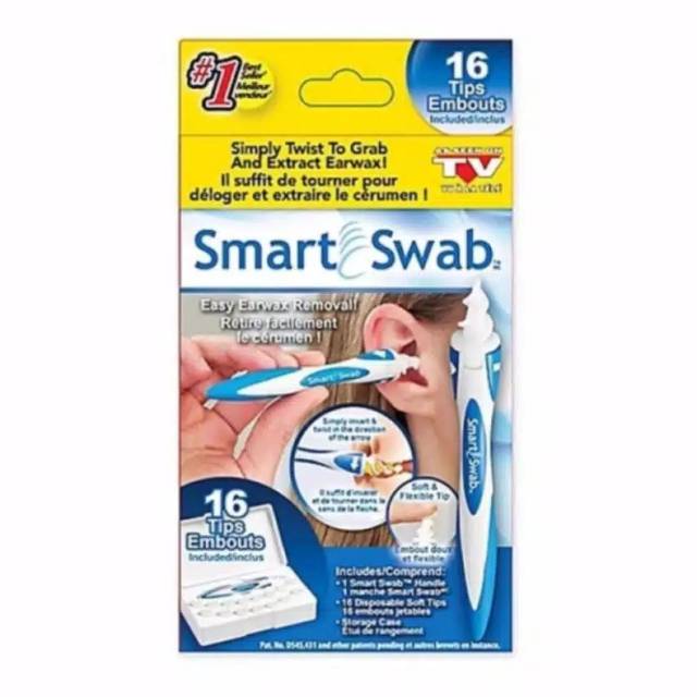 Pembersih Kuping Smart Swab Korek Kuping -  Biru