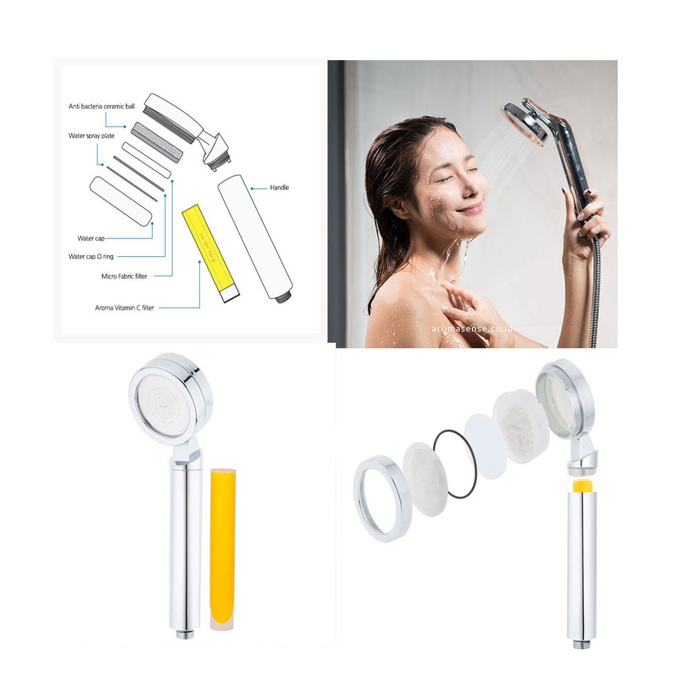 Aroma Sense Medium Handheld Vitamin C Luxury Shower Head - AS 9000