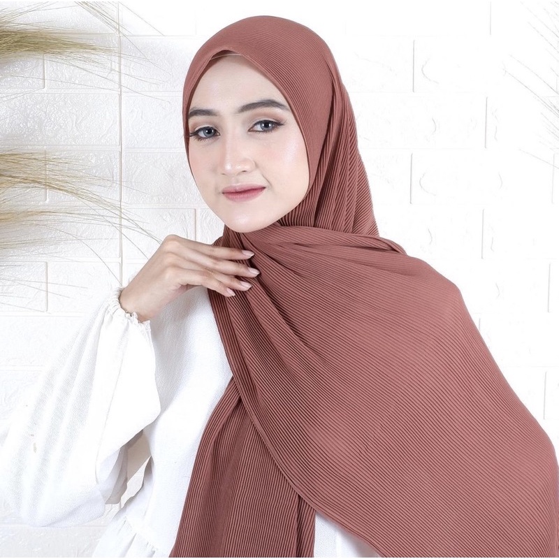 (PART1) HIJAB PLISKET KERUDUNG RAMPEL PASHMINA PLISKET PANJANG HIJAB PLEATED SHAWL