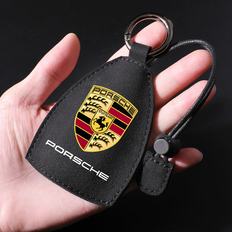 Suede Car key bag Universal fob for Porsche Car Key Case