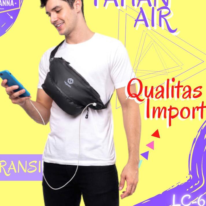Hot Deal TAS BAHU SLEMPANG COWOK WAIST BAG WEISBAG SLING BAG  GUNUNG PRIA KULIT IMPORT ORIGINAL KERE