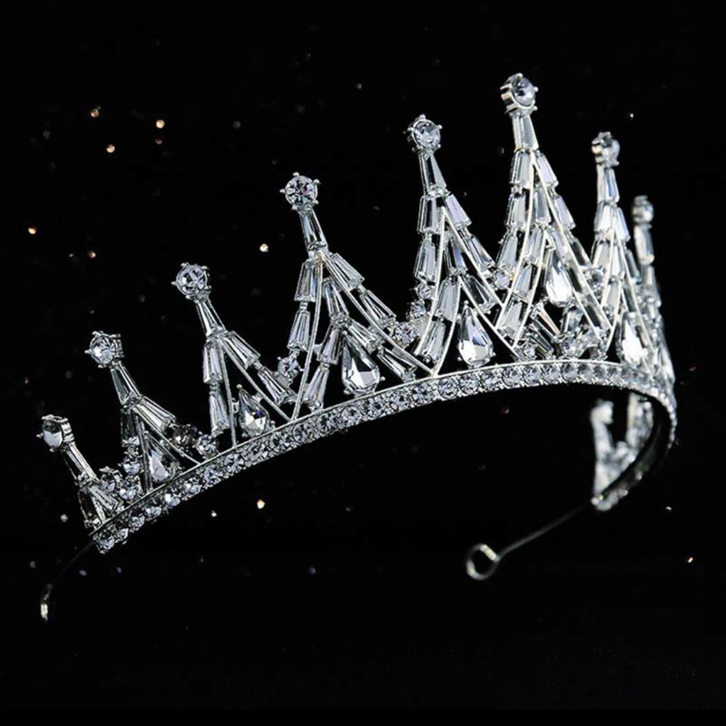 Crystal Crown - Aksesoris Pengantin - Mahkota Bridal Gaya Korea Sweet Princess Alloy Rhinestone Crow