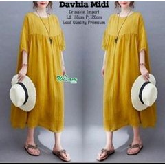 Sale Midi dress polos korea stely terbaru