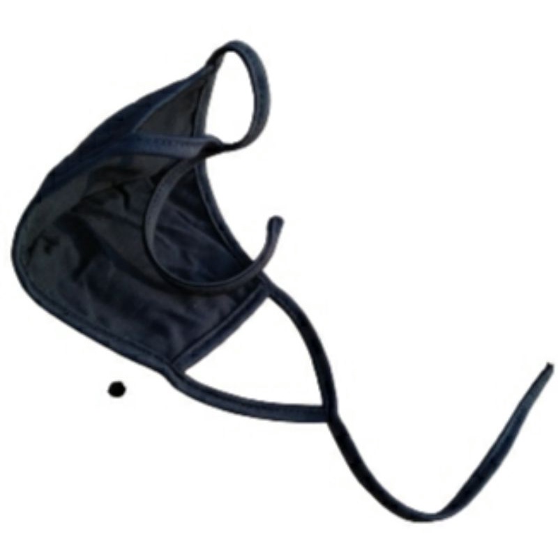 MASKER KAIN EARLOOP/HEADLOOP 3 PLY WARNA HITAM POLOS PRIA/WANITA